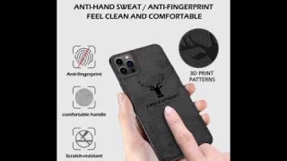 Alpha Digital Luxury Soft// Texture Deer Patterned TPU Cloth Protective Case for iPhone 13 Pro//