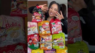 Trying every Buldak noodle flavor