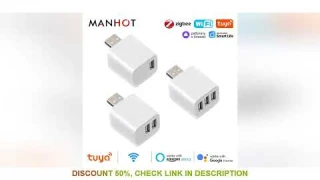 Tuya Smart WiFi/Zigbee Micro USB Adaptor 1-3 Gang 5V Mini USB Power Adaptor Charge Plug Timing Voice