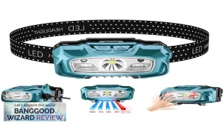Motion Sensor LED Headlamp USB Rechargeable Headlight Waterproof Induction Headlamps Head Review