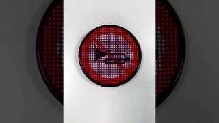 Bicycle Turn Signal Taillight Vehicle Expression Light Displaying DIY Words Pattern Animation Round