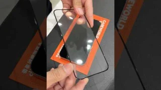 iPhone 16 Pro Max Screen Protector Process - No border Black - Optix Clear Tempered Glass #shorts