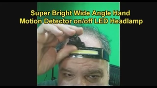 Xflyee LED Rechargeable Headlamp Super Bright COB 270° Beam Motion Sensor on/off Function REVIEW