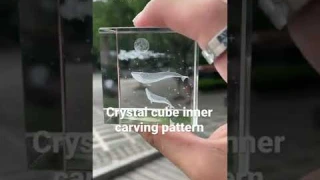 Crystal cube inner carving pattern #Crystal #Gifts #customized #diy #glass #fine #3dphoto #glow