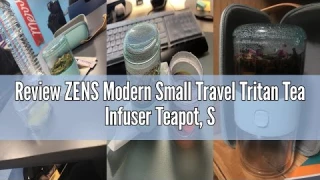 Review ZENS Modern Small Travel Tritan Tea Infuser Teapot, Smart One Touch Tea Maker for Loose Leaf