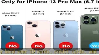 HAOPINSH for iPhone 13 Pro Max Wallet Case with Card Holder, Pink Blue Marble Pattern Back Folio Fl