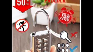 8 Digit Push Button Combination Padlock for gym school locker suitcase Travel bags security Number