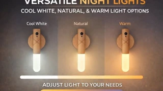 Rechargeable Motion Sensor Night Light 💡 Wall Sconce with Stepless Dimming - UNIDISCIPLE