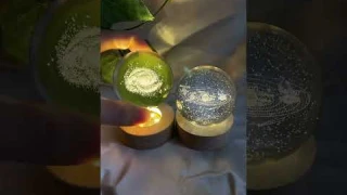3D Crystal Ball Lamp🌖 #Moon #saturn  #galaxies  #galaxy  #amor #lamp #decor  #moon #moonlight #gift