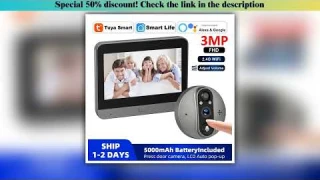 Review 3MP WiFi Smart Tuya Peephole 5000mAh Doorbell Door Eye Camera Infrared Alexa Google Video Int