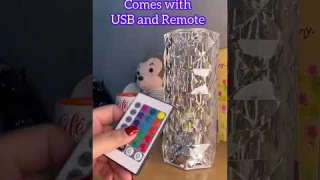 Rose🌹 touch lamp I crystal rose diamond touch lamp with remote #lamp #tablelamp #nightlamp
