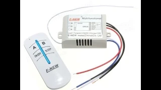 Wireless Remote Control Switch 2 Channels Lamp (Unboxing)