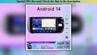 Slide Wireless Carplay Android 14 For Toyota Vitz 3 XP 130 2014 - 2019 Car Multimedia Player Stereo