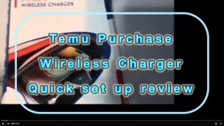 TEMU Purchase Wireless Charger - Quick Set Up - Review - CAR Wireless Charger