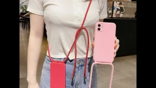Apple iPhone Liquid Silicone Lanyard Soft Cases
