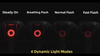 ROCKBROS Smart Bike Tail Light Brake Sensing Bicycle Rear Lights for Night Riding-Q5