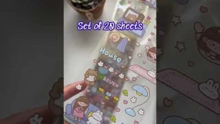 Set of 20 sticker sheets #shorts #shortsvideo #meesho#meeshofinds #meeshohaul#stickers