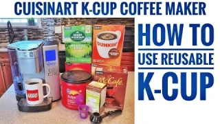 Cuisinart Single Serve K-Cup Coffee Maker SS-10 HOW TO USE REUSABLE K-CUP TO MAKE COFFEE