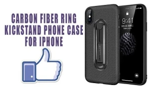 Carbon Fiber Ring Kickstand Phone Case For iPhone [ iPhone Case Review]