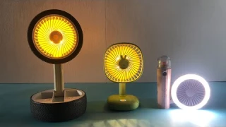 Mini Fan with Night Lamp Unbox and Review | Protable USB Rechargeable