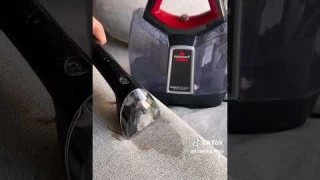 BISSELL SpotClean easily removes most spots and stains from fibers in carpets, rugs, and upholstery.