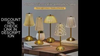 LED Table Lamp Touch Sensor Dimmable Desktop Night Light Rechargeable Wireless Reading Lamp for Hote