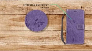 Embossed Butterfly Wallet Case