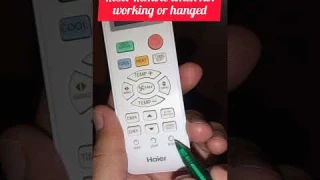 How to Reset Haier DC inverter ac remote #shorts #tips #trending