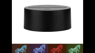 USB Cable Touch 3D LED Light Holder Lamp Base  7 Color Colorful Light Bases Table led base