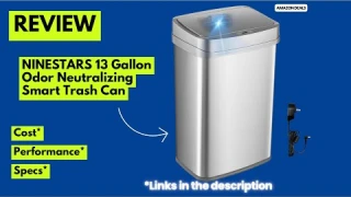 🔹 NINESTARS 13 Gallon Smart Trash Can Review | Odor Neutralizing Motion Sensor Trash Bin with UV