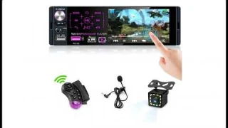 LORPHEIR Single Din Car Radio MP5 Car Stereo Player 4.1 Inch Capacitive Touch Screen with Bluetooth
