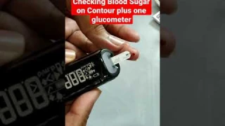Testing Blood Sugar Level On Contour Plus One Glucometer.| Dr.Dinesh Solunke #shorts
