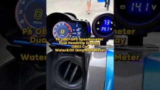 P6 OBD+GPS Speedometer Dual System Head Up Display Car HUD Gauge Digital OBD2 Car Speedometer