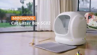 CLEANING STEPS: Meowant Self-Cleaning Cat Litter Box - MW-SC02