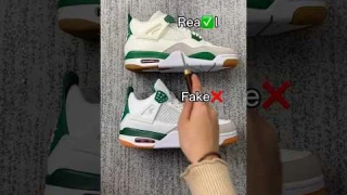 Real Vs Fake Pine Green Jordan 4 #sneakerhead #sneakers #viral