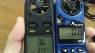 Compare anemometer from China GM816 vs Kestrel