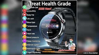 Highprecision ECG Blood Lipids Uric Acid Risk Assessment Smart Watch Pulse Body Fat BP Dynamics Hea