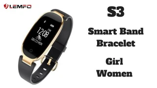 Review ⌚ || S3 Fashion Smart Band Bracelet Girl Women Heart Rate Monitor Wrist Smartband !!!