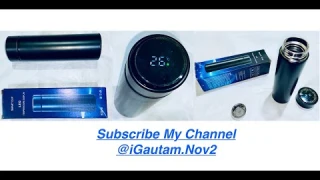 Unboxing of Smart Cup with LED Temperature Display | Uses & Review of Hot Water Vacuum Mug #SmartCup