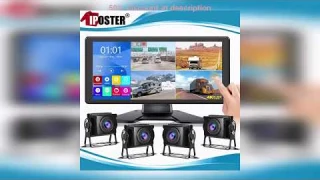 #iPoster 10.36" Touch Screen Monitor DVR Bluetooth FM MP5 with 4x 4PIN AHD 1080P Rear View Camera