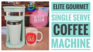 Review Elite Gourmet Personal Single Serve Coffee Maker 14 oz EHC113M  VERY HOT COFFEE!