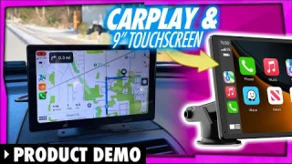 This Wireless CarPlay + 4K Front & Rear Dash cam + 9" touchscreen can be added to *ANY* vehicle!