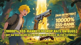 [10000% SSS-Rank Item Drop Rate on BUGS] I Got an SSS-Rank Silenced Desert Eagle in The Tutorial!