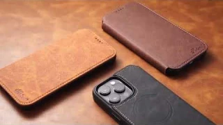 Suteni Multifunctional Leather Magnetic Magsafe Phone Case