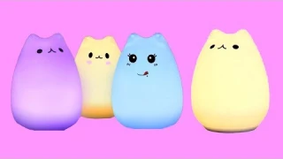 7 Colors Changing Cat LED Night Light | Kitty Lamp