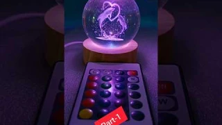 3D Crystal Ball Night Lamp | #unboxing #ytshorts #light #ledlights #3dledlight #crystalball #rgb #yt