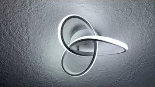 Modern LED Ceiling Light, Spiral Design Flush Mount Ceiling Light Fixture #review #homelighting