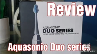 Trying out the aquasonic duo toothbrush series