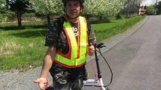 Safety Devices Riding Bike Vest LED Lights Back Pack Flash Light be Seen in day Light & Night