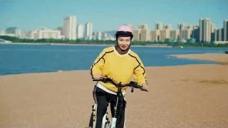 Kaisda K7 Step-through Electric City Bike, Folding Commuter E-bike